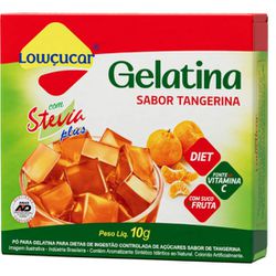 GELATINA LOWÇUCAR PLUS C/ STEVIA TANGERINA 10 G - PADRÃO FONZAR