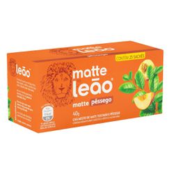 CHÁ MATTE LEÃO PESSEGO 40 G C/ 25 SAQ - PADRÃO FONZAR