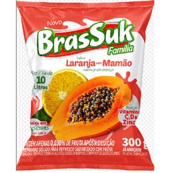 REFRESCO BRASSUK LARANJA C/ MAMÃO 300 G (4622) - PADRÃO FONZAR