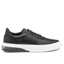 TENIS AIR PRETO 100% COURO CADARCO SOLADO COM AMOR... - FORKCALC