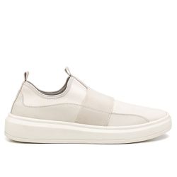 TENIS COLLINS 1 OFFWHITE 100% COURO ELASTICO CALCE... - FORKCALC