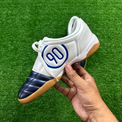 Chuteira Futsal Nike Total 90 (IC) - Azul e Branco... - CATALOGO
