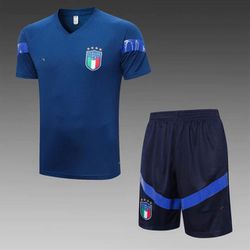 Conjunto de Treino Camisa + Short Itália Azul Mari... - CATALOGO