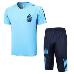 Conjunto De Treino Meia Calça + Camisa Argentina -... - Tailandesas Atacado