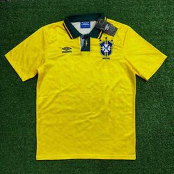 Camisa Brasil Home I 1993 - Amarela - Retrô Mascul... - FUTCAMISA