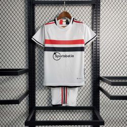 Conjunto infantil SPFC Home 23-24 Branca - KIDS16 - Tailandesas Atacado