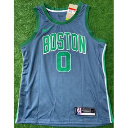 Boston Celtics Tatum 0 Nba Jersey Silk Jogador - G... - BLACK NORDESTE ATK
