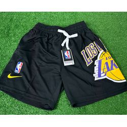 Shorts Treino Nba Lakers - Masculino - Preto - cas... - Tailandesas Atacado