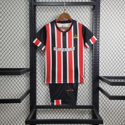 Conjunto Infantil SPFC Away II 24/25 - Patrocínio ... - Tailandesas Atacado