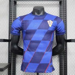 Camisa Croácia II 24/25 Jogador - Azul - JOG23563 - Tailandesas Atacado