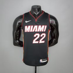 Nba Miami Heat Silk (jogador) Camisa Butler 22 Pre... - Tailandesas Atacado