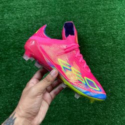 Chuteira Campo Adidas F50 League (FG) – Rosa/Verde... - CATALOGO