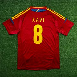 Camisa Espanha Home 2012/13 – Xavi #8 – Vermelha –... - FUTCAMISA