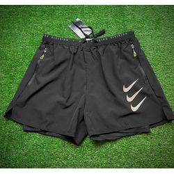 Shorts De Treino Unissex Nike Duplo Fitness - Pret... - Tailandesas Atacado