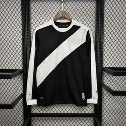 Camisa Manga Longa Vasco da Gama I 2024/25 Preta -... - Tailandesas Atacado