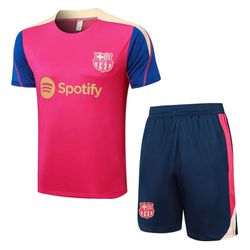 Conjunto de Treino Camisa + Shorts - Barcelona Ros... - Tailandesas Atacado