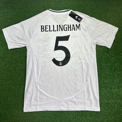Camisa Real Madrid HOME I 2024/25 BELLINGHAM 5 + P... - Atk Brasil