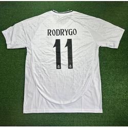 Camisa Real Madrid HOME I 2024/25 RODRYGO 11 + Pat... - Atk Brasil