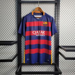 Camisa Retro Barcelona 15/16 Home - Vermelho/Azul ... - Tailandesas Atacado