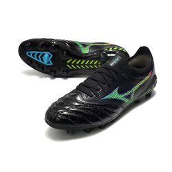 Chuteira Campo Mizuno Morelia Neo (FG) - Preto/Ver... - Tailandesas Atacado