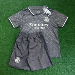 Conjunto Infantil Real Madrid Away II 24/25 - Cinz... - Tailandesas Atacado