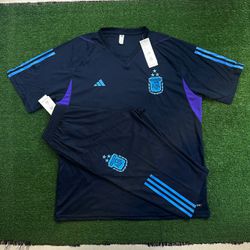 Conjunto de Treino Meia Calça + Camisa Argentina -... - Tailandesas Atacado