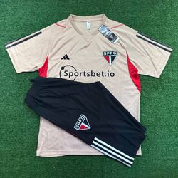 Conjunto Treino SPFC 22/23 Meia Calça + Camisa - B... - Tailandesas Atacado