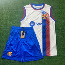 Conjunto Treino Regata + Short Barcelona 24/25 - T... - FUTCAMISA