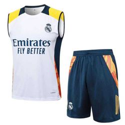 Conjunto Treino Regata E Short Real Madrid 2024/25... - Tailandesas Atacado