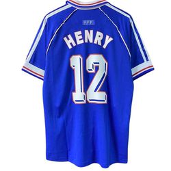 Camisa Retrô França Away HENRY 12 - 1998 - 11336 - Tailandesas Atacado