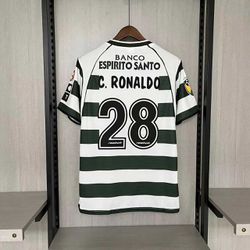 Camisa Retrô Sporting Portugal Cristiano Ronaldo 2... - Tailandesas Atacado