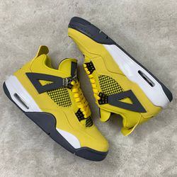 Tênis NK Air Jordan 4 - Amarelo Mostarda - NKJOR - Tailandesas Atacado