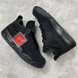 Tênis NK Air Jordan 4 - Preto - NKBLACK - Tailandesas Atacado