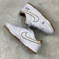 Tênis NK Dunk Low LV - Branco/Marrom - NKDLLV - Tailandesas Atacado