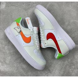 Tênis NK Air force 1 Veludo - Branco - NKCO - Tailandesas Atacado