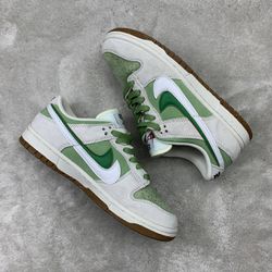 Tênis NK Dunk Low (Dois símbolos) - Verde/Branco -... - Tailandesas Atacado