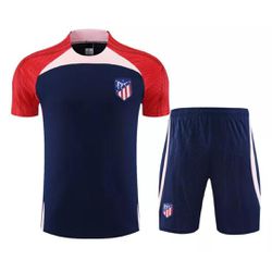 Conjunto De Treino Camisa + Short Atlético de Madr... - Tailandesas Atacado