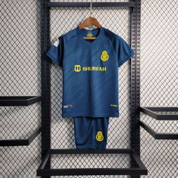 Conjunto Infantil 22-23 Al Nassr - Azul - 85991435 - BLACK NORDESTE ATK