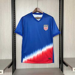 Camisa USA II Away 2024 Torcedor Masculina - Azul ... - Tailandesas Atacado