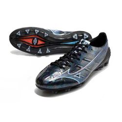 Chuteira Campo Mizuno Alpha (FG) - Preto/Furta-cor... - BLACK NORDESTE ATK