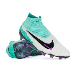 Chuteira Campo Nike Phantom (FG) - Azul/Branco - B... - BLACK NORDESTE ATK