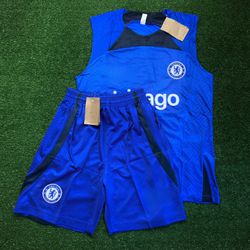 Conjunto Treino Chelsea Regata E Short Azul 23/24 ... - BLACK NORDESTE ATK