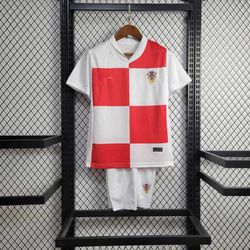 Conjunto Infantil Croácia Home I 24/25 - KIDS107 - FUTCAMISA