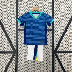 Conjunto Infantil Away I Brasil 24/25 Azul/Branco ... - Atk Brasil