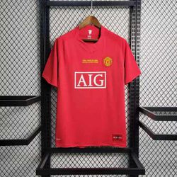 CAMISA MANCHESTER UNITED HOME 2007/08 RETRÔ - TORC... - Tailandesas Atacado