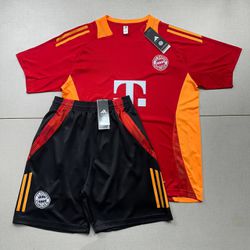Conjunto Treino Adulto Camisa e Short Bayern Müche... - BLACK NORDESTE ATK