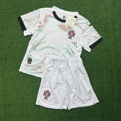 Kit Infantil Seleção Portugal Away II 2025 - Branc... - Tailandesas Atacado