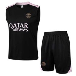 Conjunto de Treino PSG 24/25 - Regata e Short - Pr... - Tailandesas Atacado