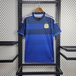 Camisa Argentina Retrô Away II 2014 - Azul - Torce... - BLACK NORDESTE ATK