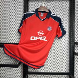 Camisa Retrô Bayern de Munique Home I 00/01 - Verm... - BLACK NORDESTE ATK